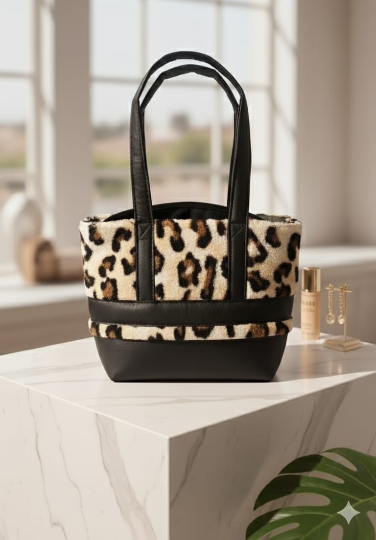 Peluş Kadın Omuz Çantası 26x40 cm - Görsel 5